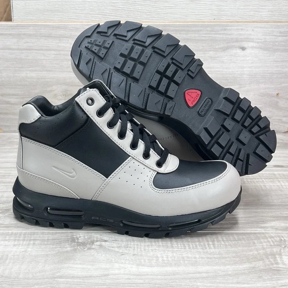 Nike ACG Air Max Goadome Men's Size 10.5 Boots Grey Black Leather New FZ1314-002